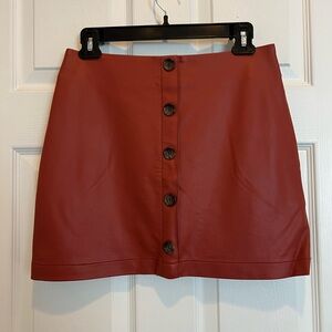 NWOT Forever 21 Button-Front Mini Skirt